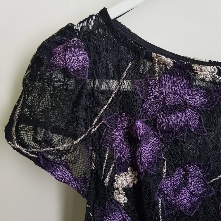 Le Chateau Purple Lace Dress Small image indicator(3)