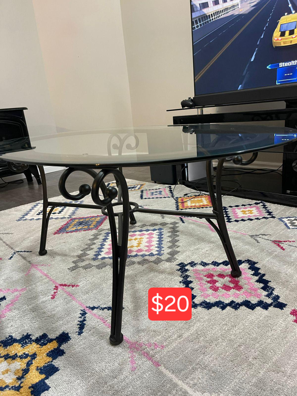 Glass Top Coffee Table