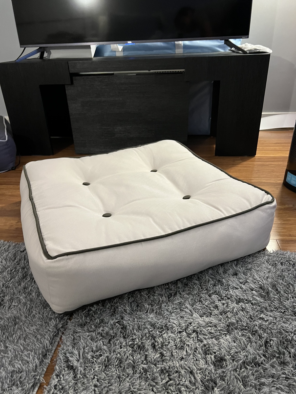 Floor Cushion x 2 (cream and grey colour)