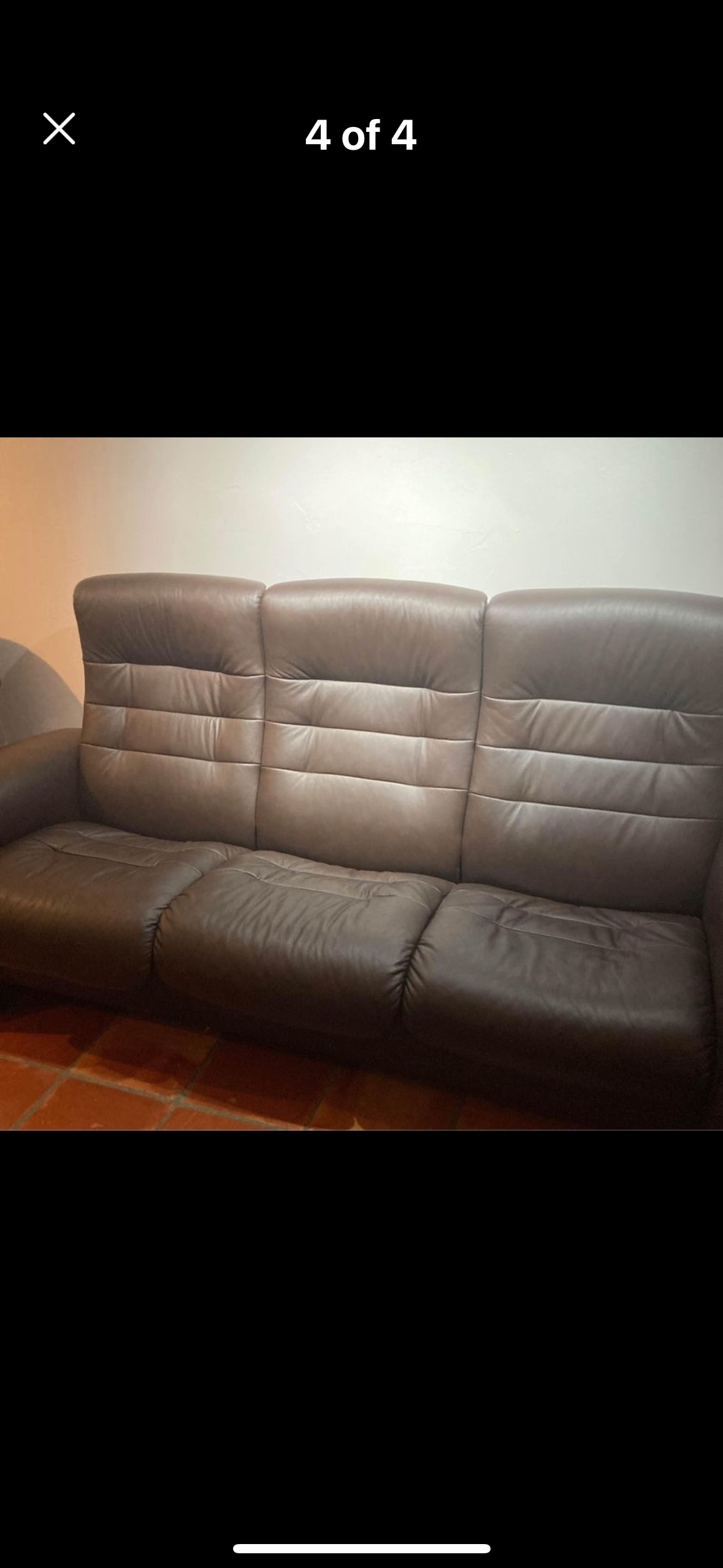 Ekornes Stressless leather couch - photo 2