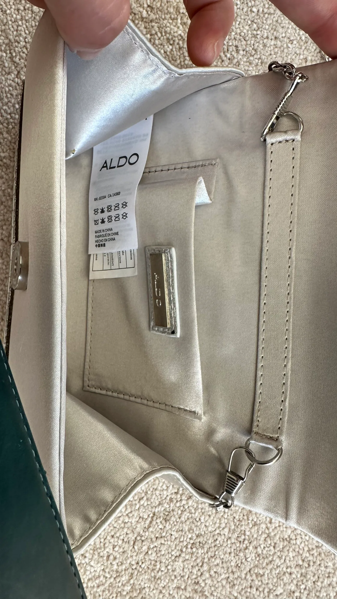 ALDO Silver Rhinestone Clutch image indicator(2)