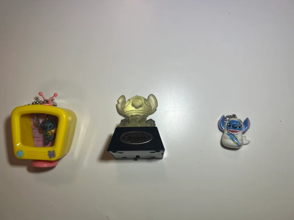 Disney Stitch Illuminating Ornament and 2 Stitch Gachapons image indicator(2)