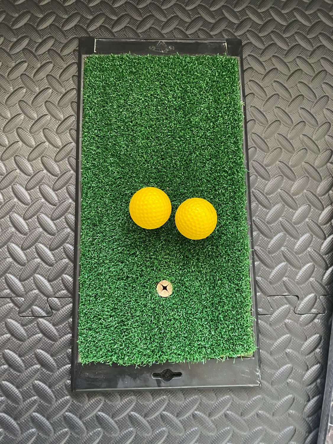 Golf Mat with two rubber soft balls thumbnail