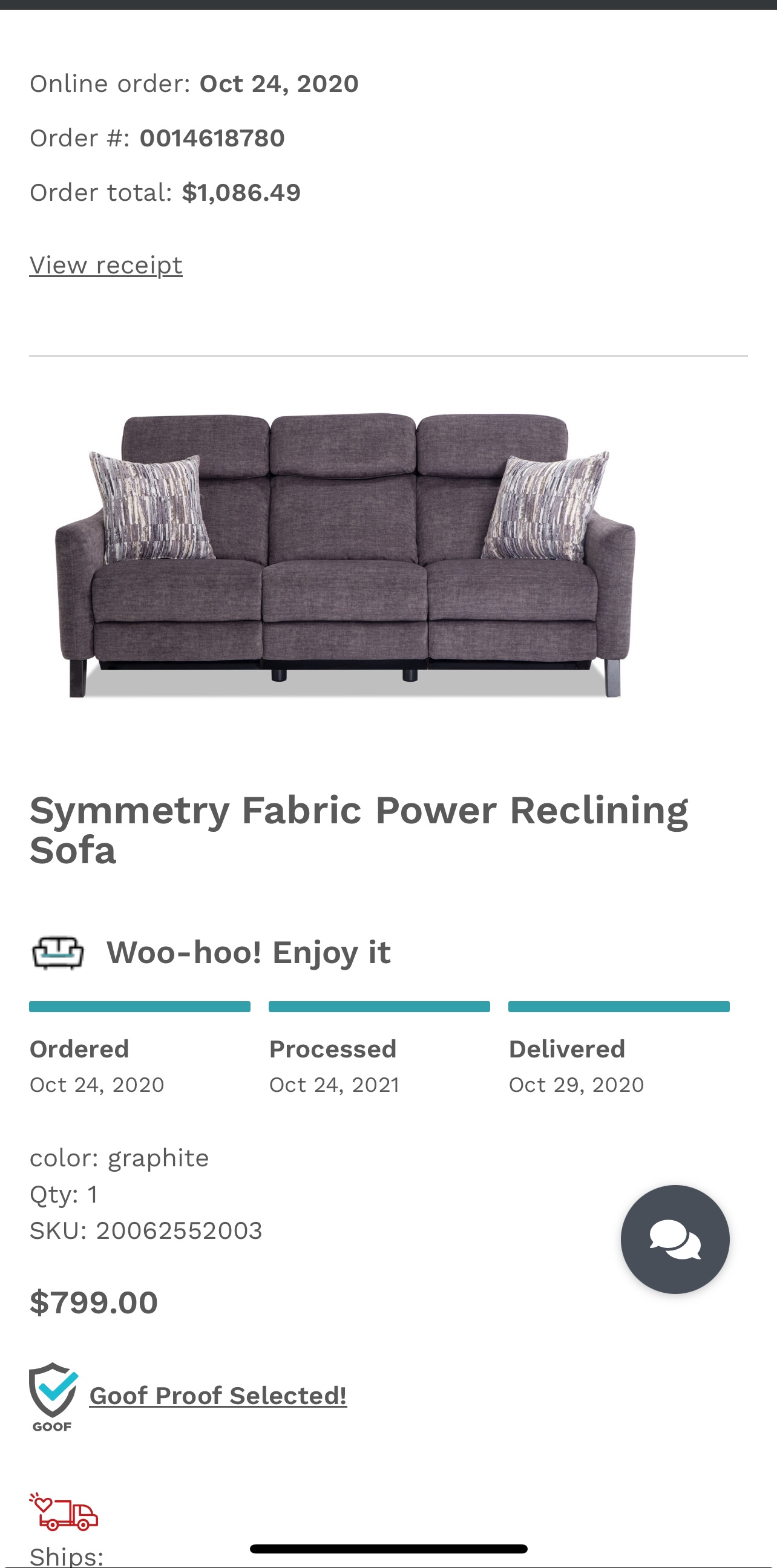 Power Reclining Sofa
