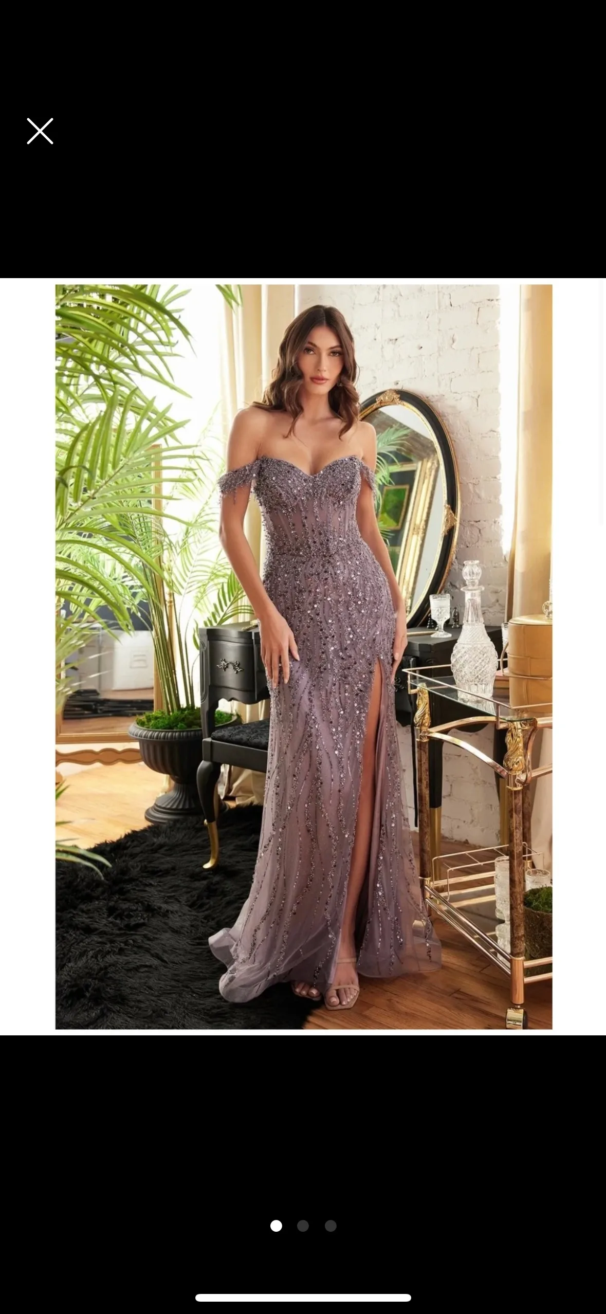 Purple Sequin Formal Gown image indicator(5)