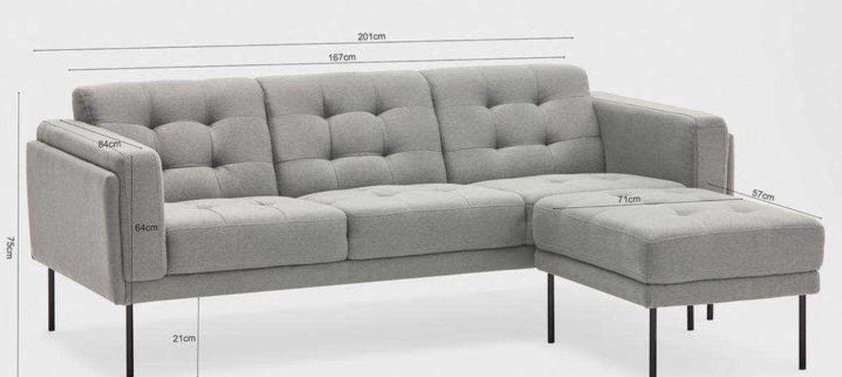 Couch with Ottoman - photo 4
