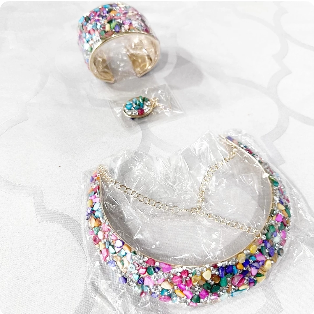 Multi-coloured Stone Jewellery Set - photo 3