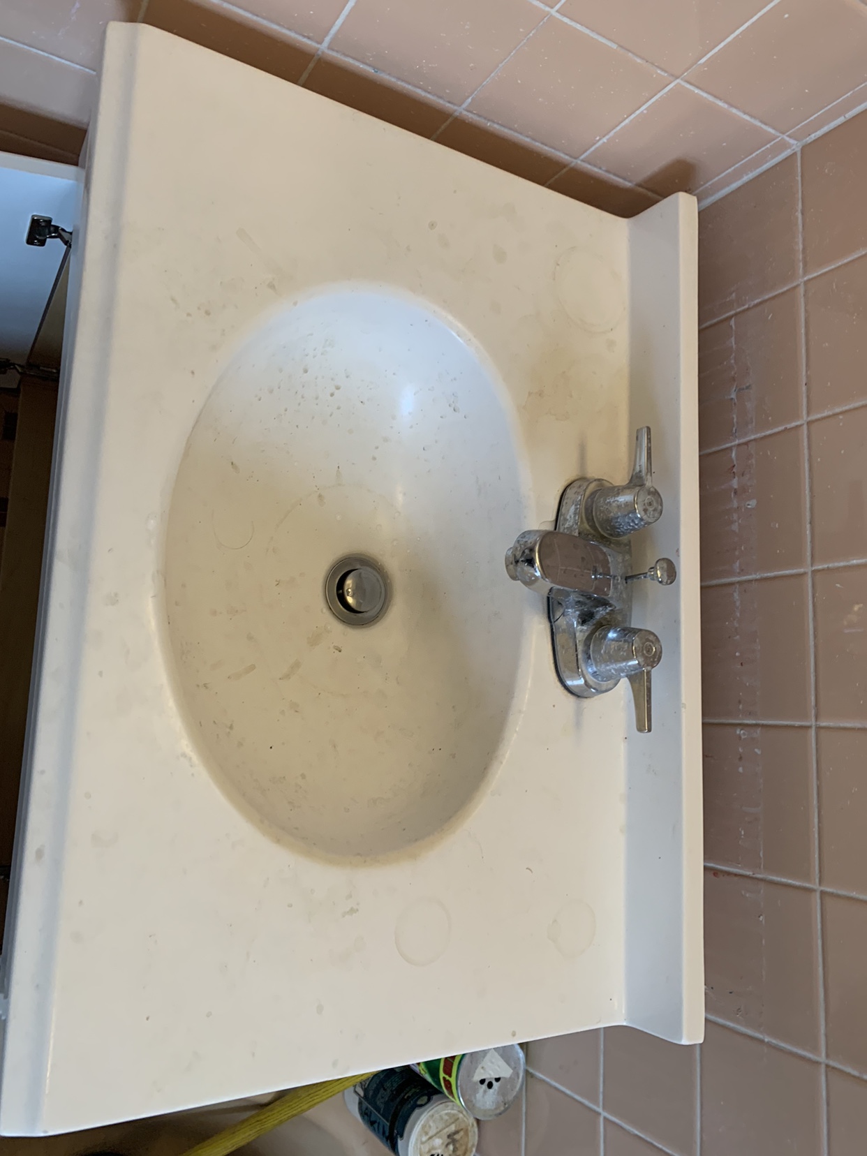 White Bathroom 24 1/4” sink basin cabinet storage - photo 4