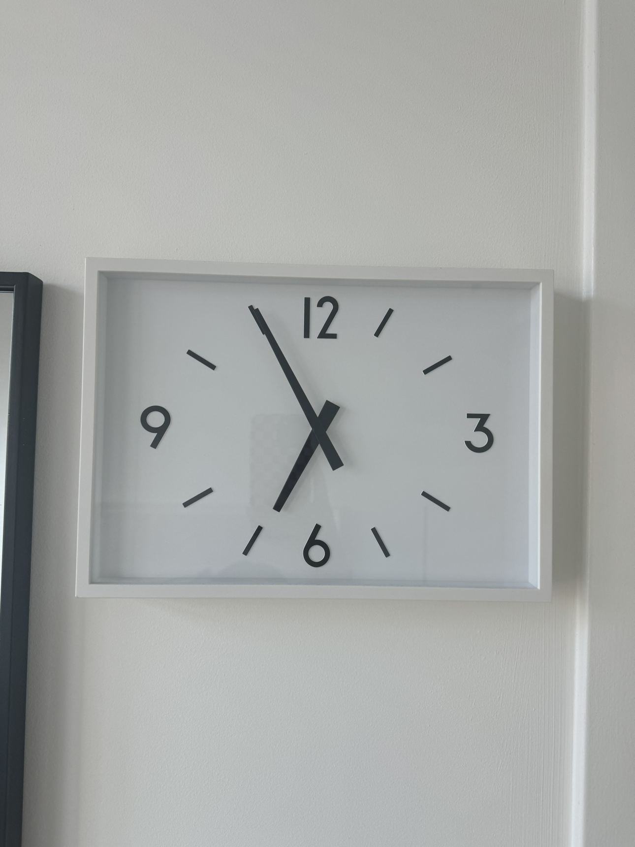 White rectangle Wall Clock