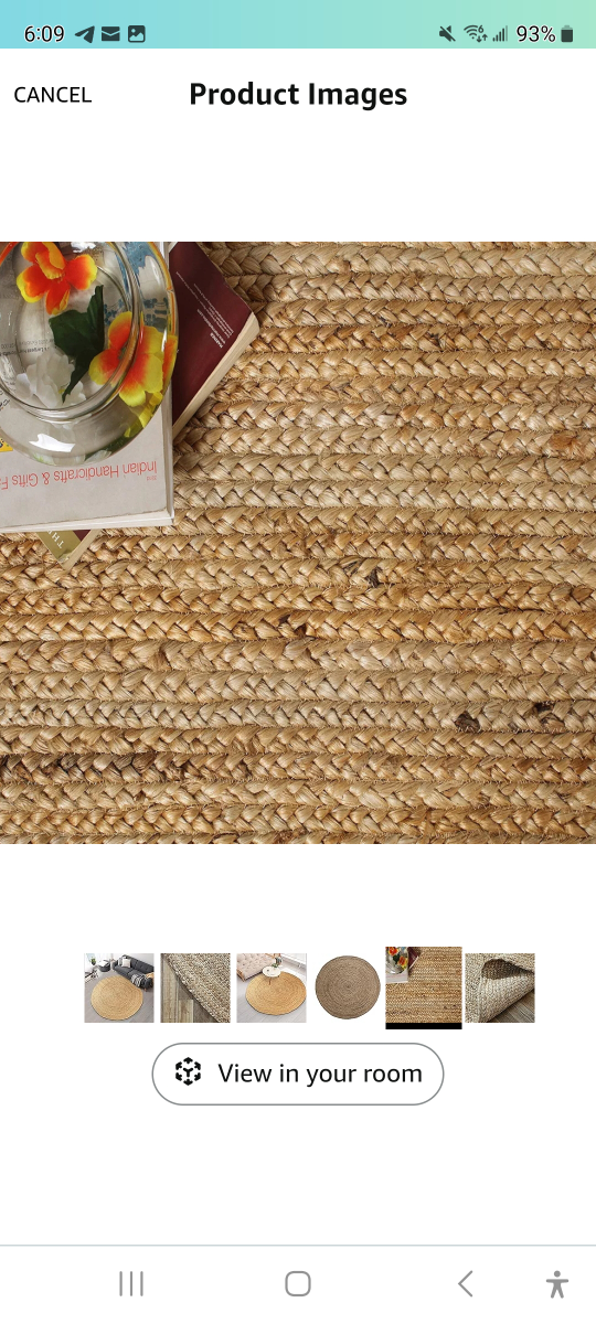Brand new 4 feet round handcrafted  jute accent rug. - photo 5