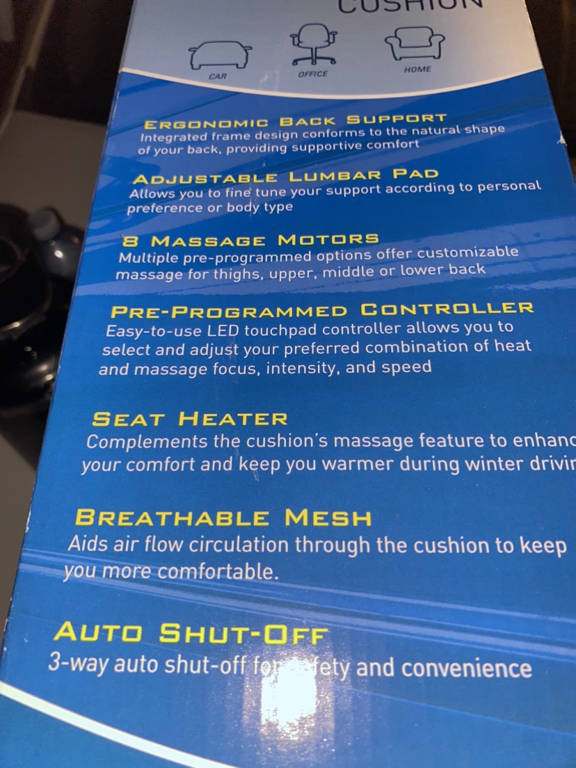 Back Support Driver's Seat Cushion