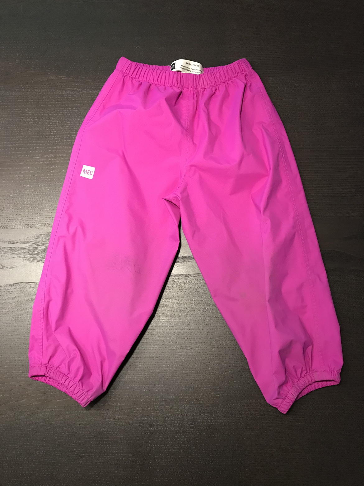 MEC Pink Rain Pants 24M