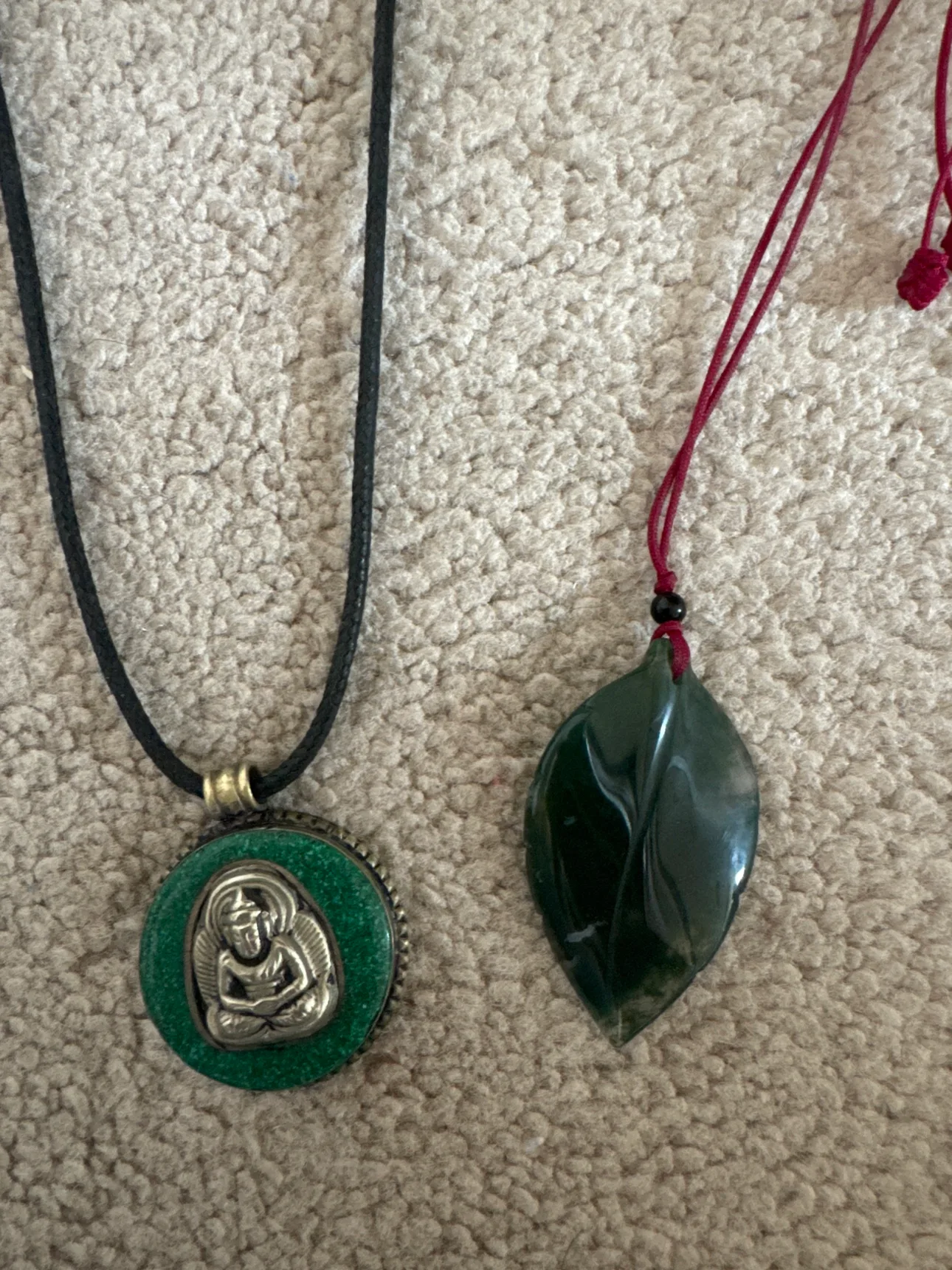 Two Green Stone Necklaces *only left one available image indicator(2)