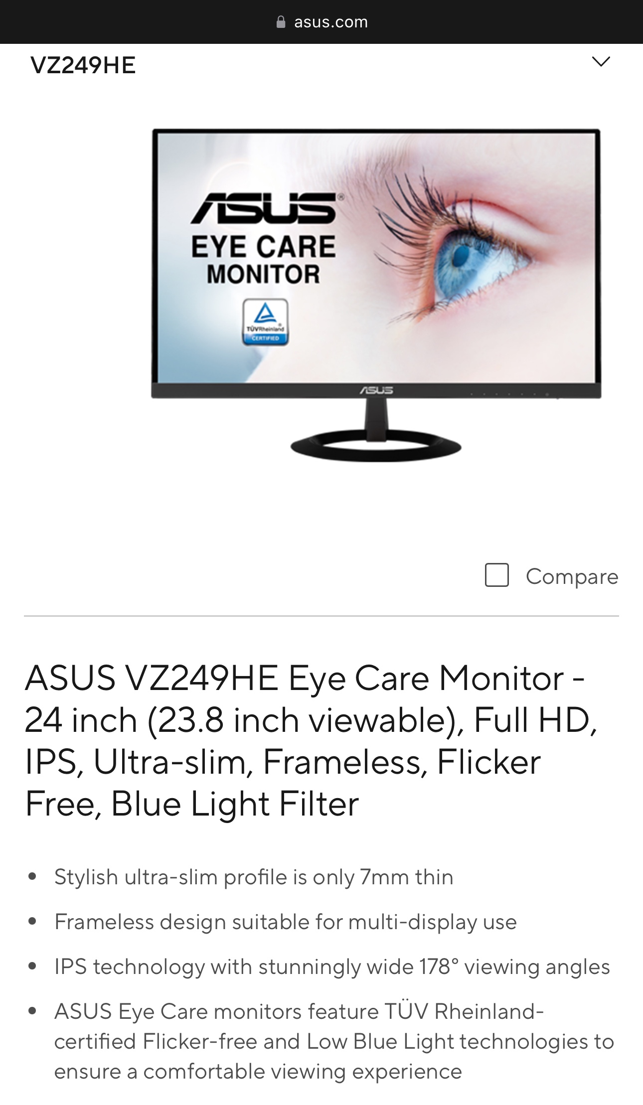 ASUS 23.8" Full HD Monitor - photo 5