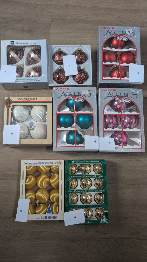 Vintage Boxed Christmas Ornament Sets $5 Each