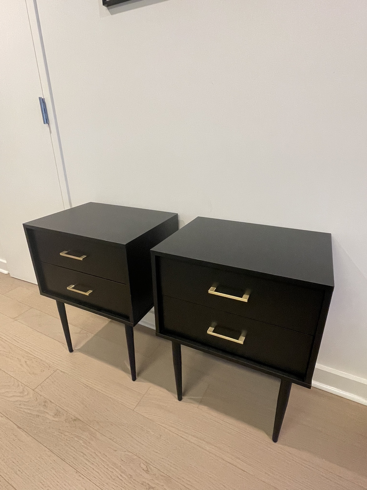 2 piece set Black Nightstands - photo 3