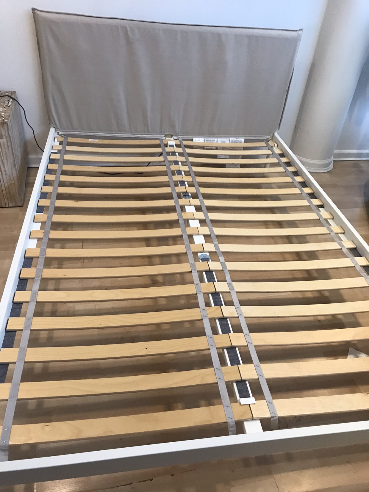 IKEA MORGEDAL mattress and white Bed Frame - photo 4