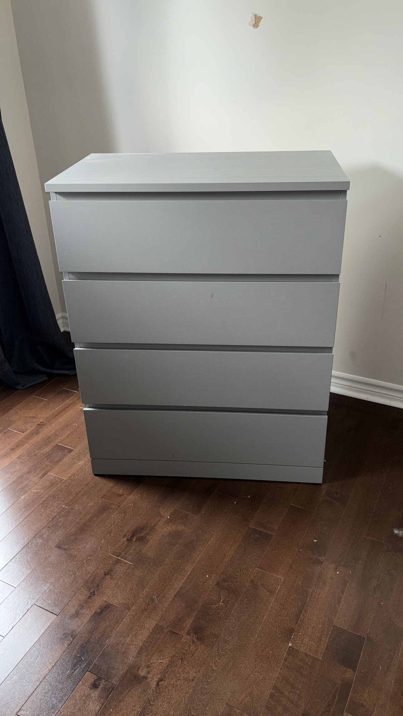 Grey Four Drawer Dresser
