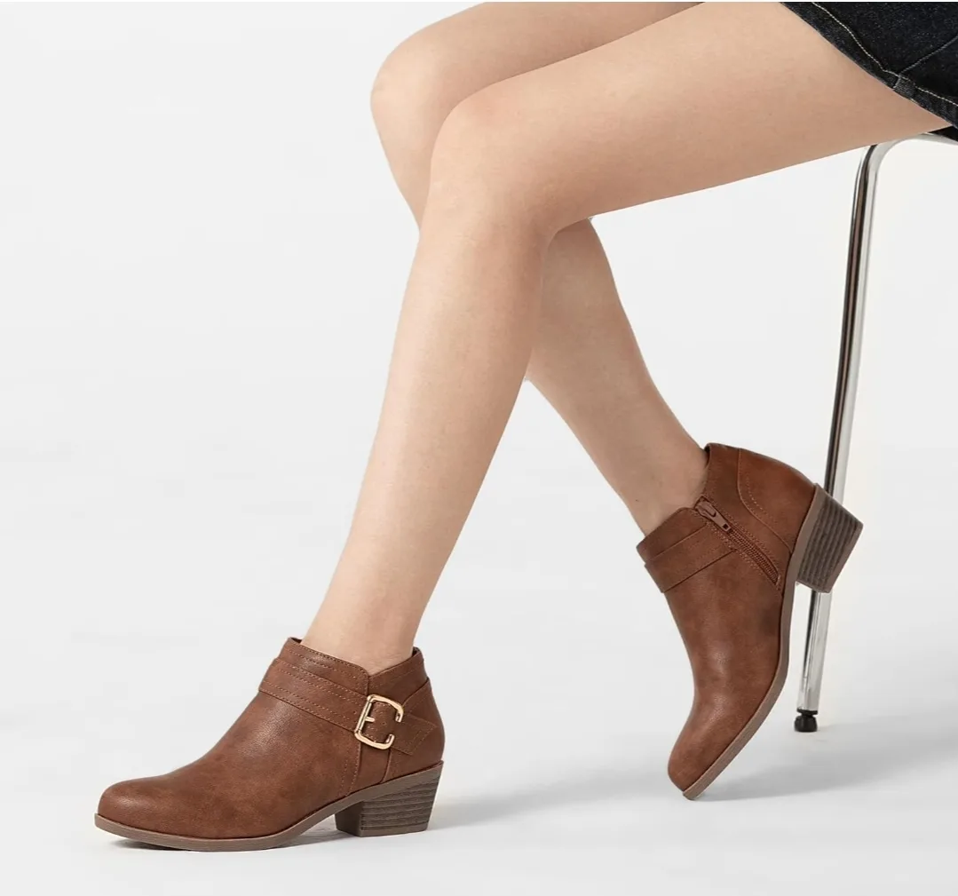 Athlefit Women's Brown Ankle Boots Size 11 image indicator(7)