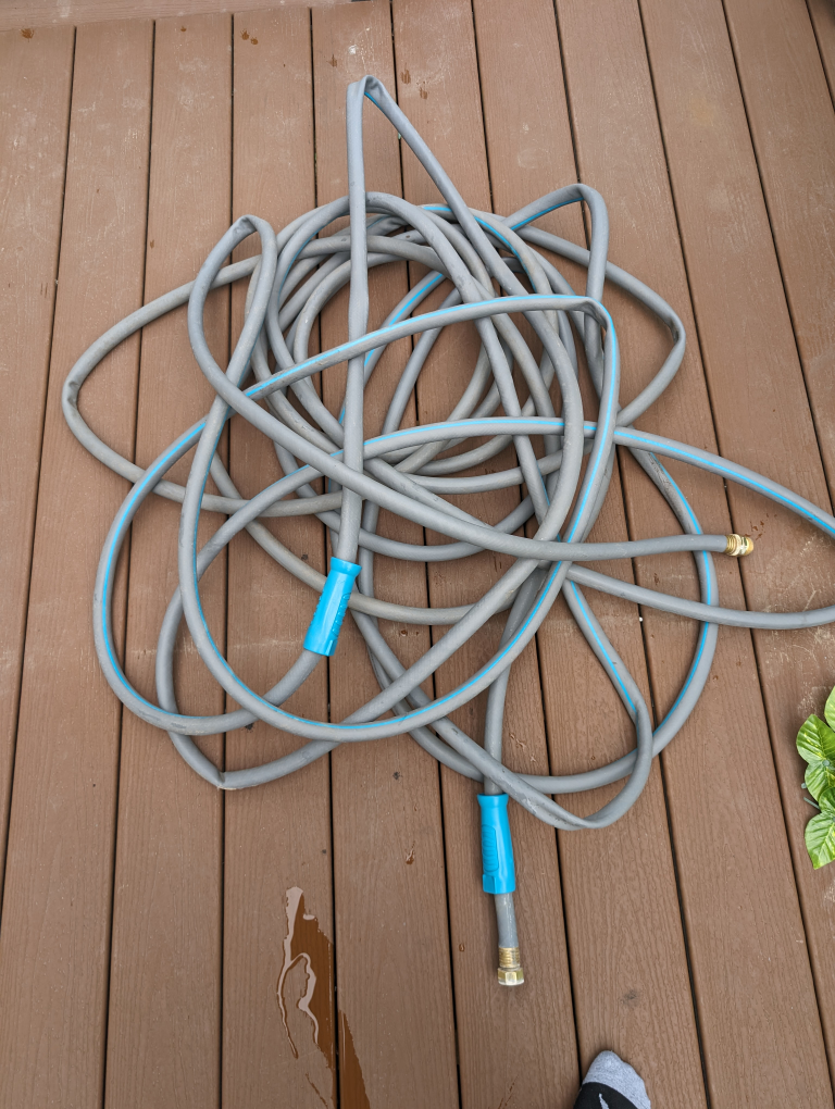 Garden Hose and Holder