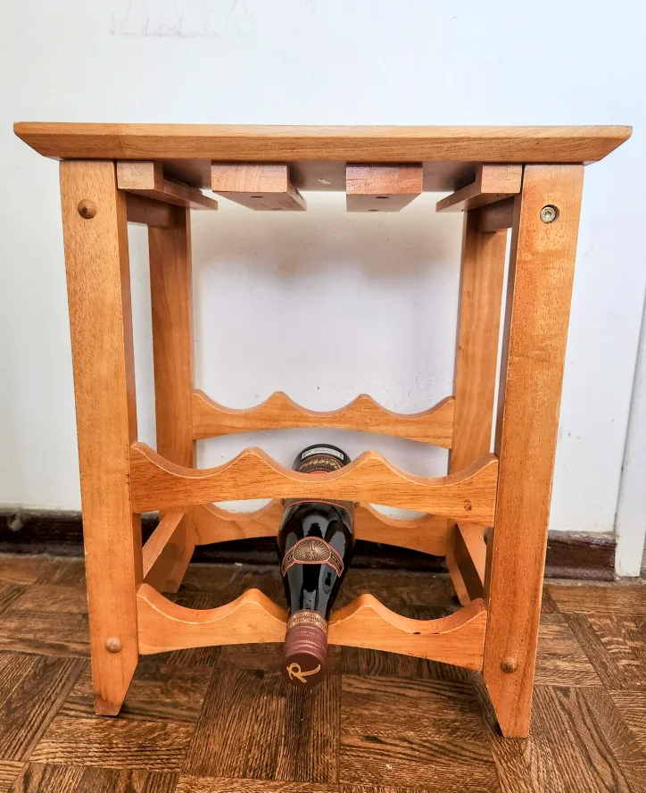 REDUCED🌟$20 Antique Wooden Wine Rack Table thumbnail