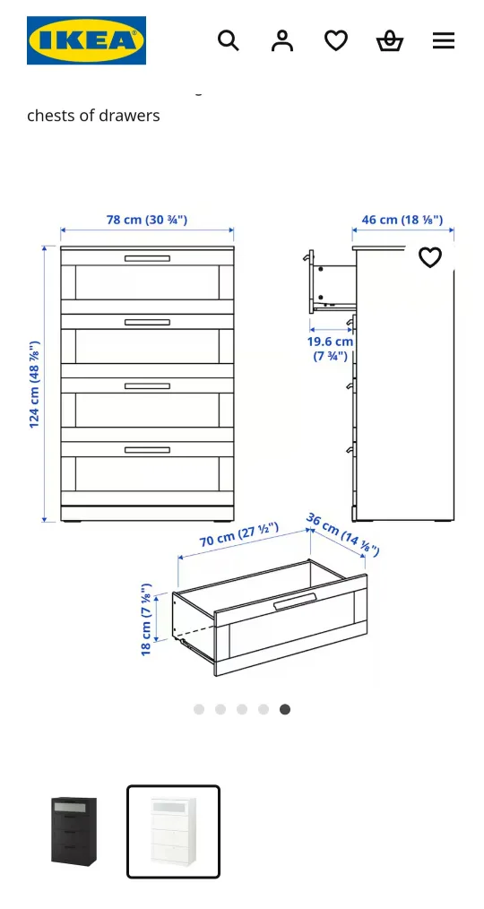 IKEA  4 Drawer Chest image indicator(3)