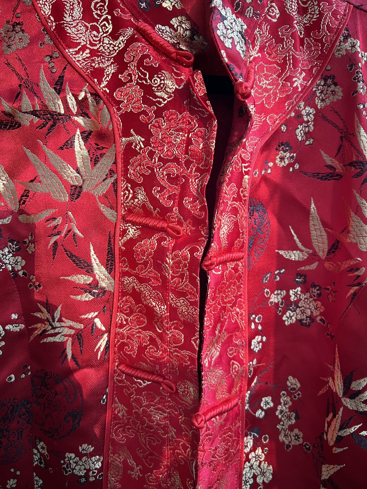 Red Chinese Jacket with Beading - photo 2