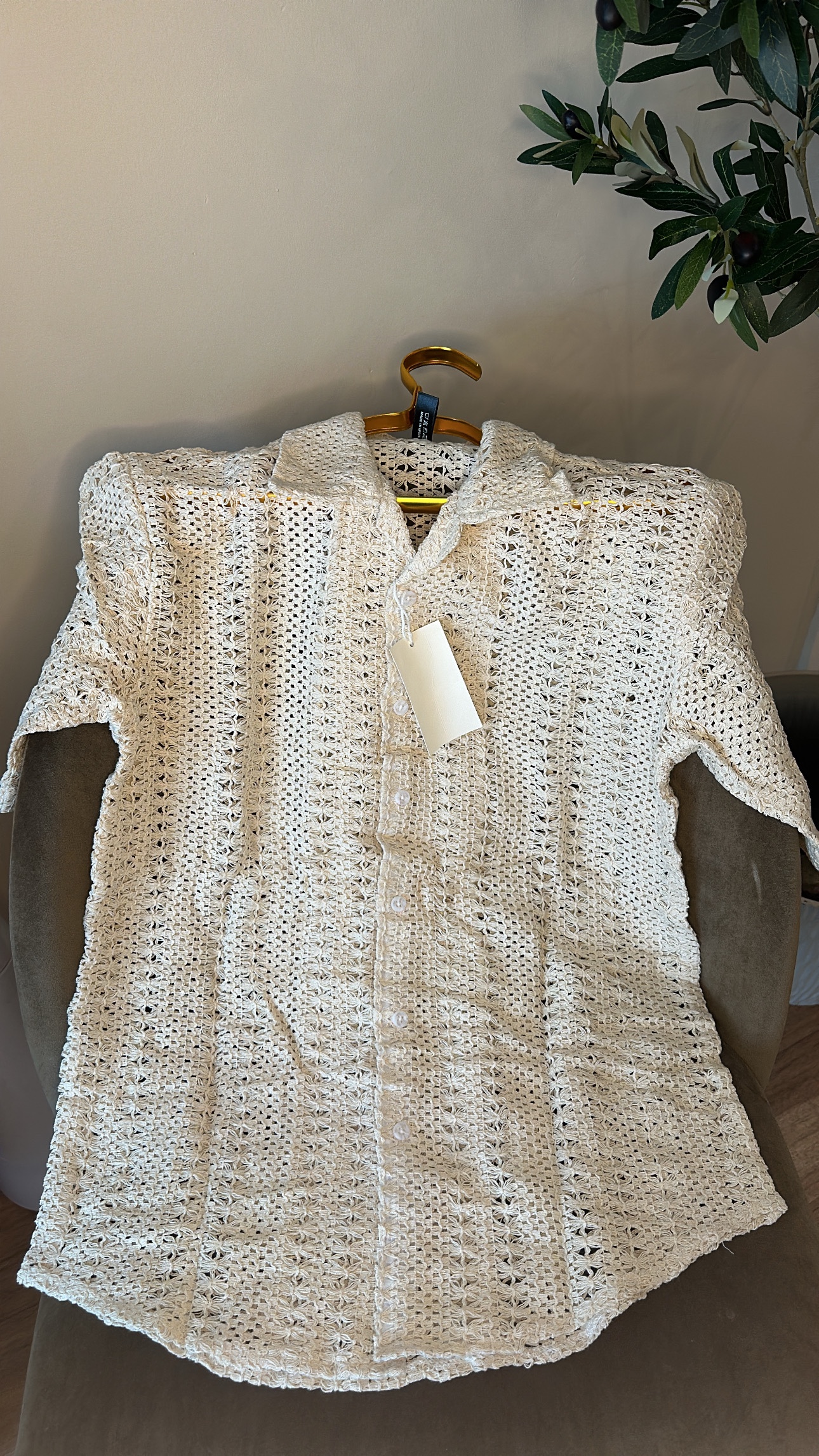 Crochet Button Up Shirt