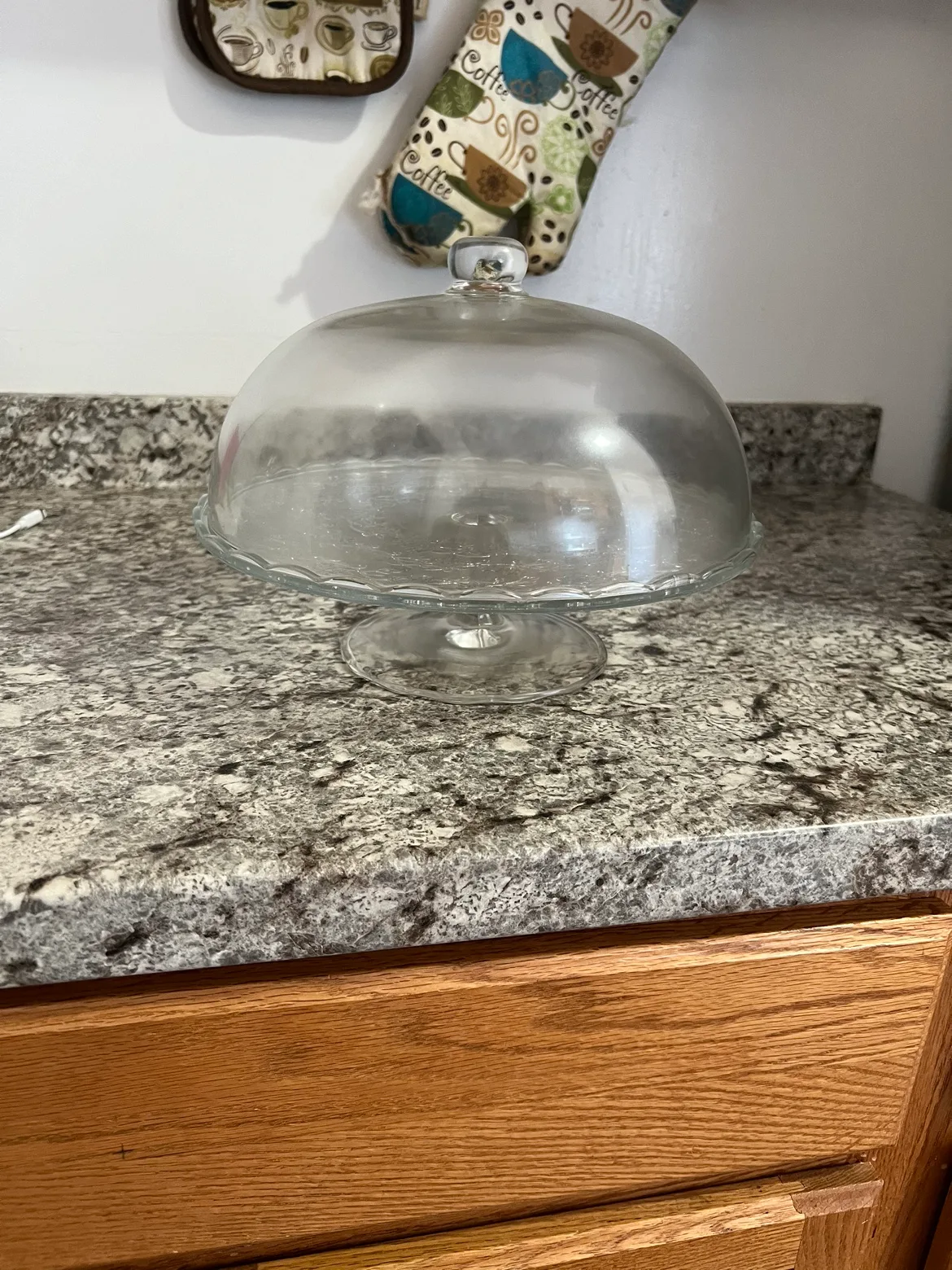 Glass Cake Stand with Dome $20 thumbnail