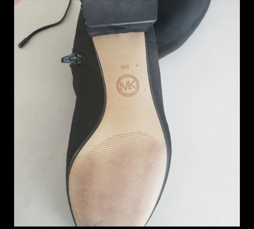 Michael Kors Faux Suede Black Over the Knee Boots image indicator(4)