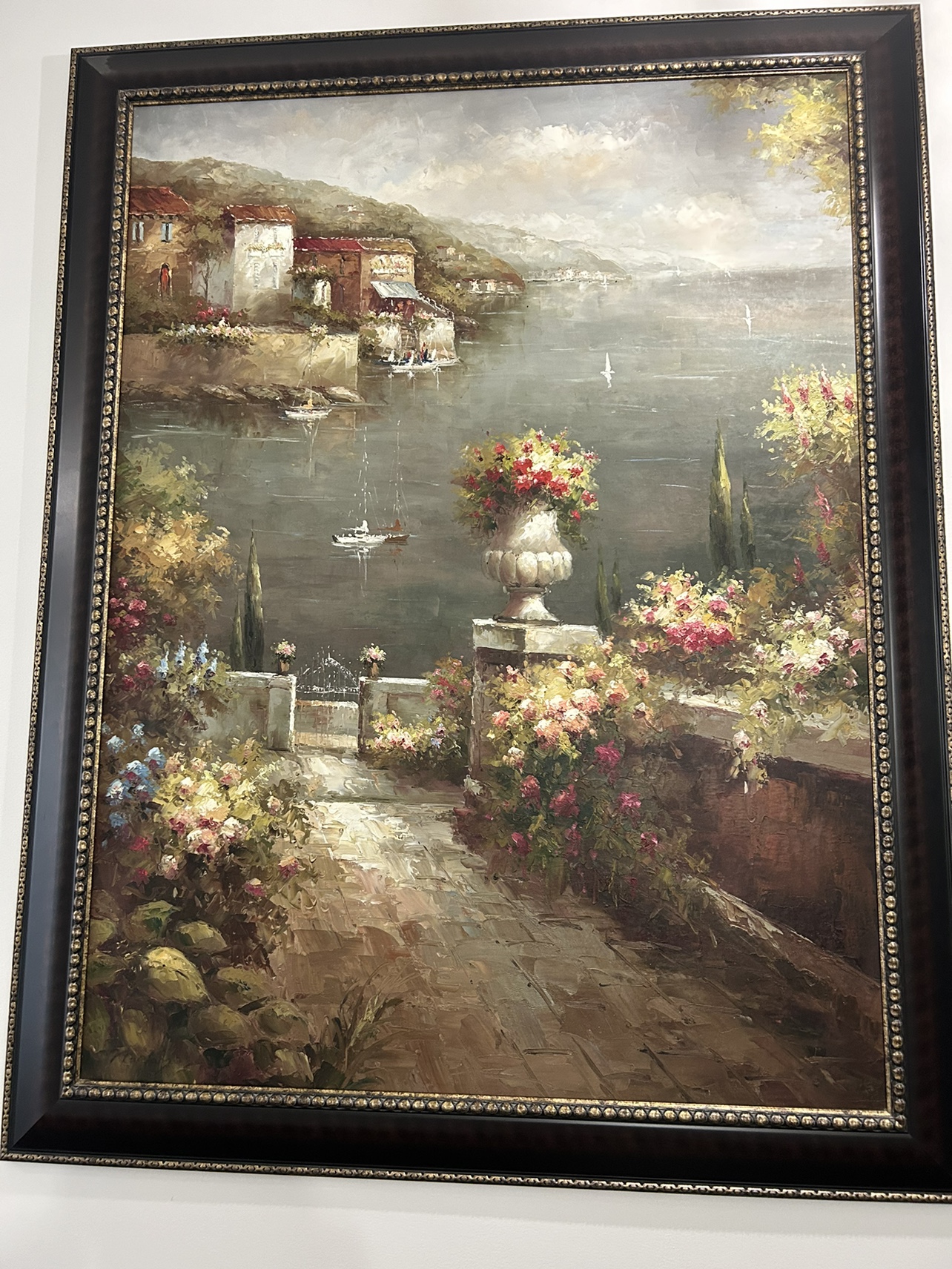 Oil Painting of Lake Como in Italy - photo 2