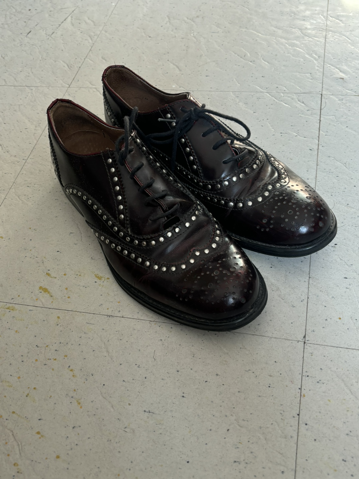 Brown Creeks Studded Oxfords Shoes