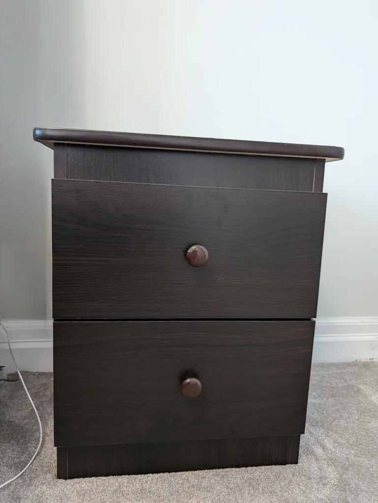 2 x Two Drawer Nightstand thumbnail