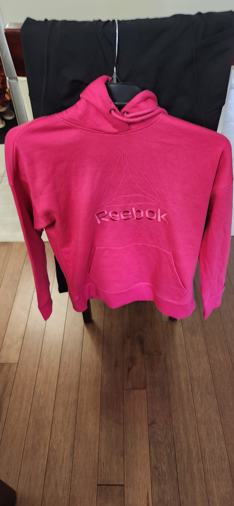 Women's Reebok Pink Hoodie and Black Leggings Set