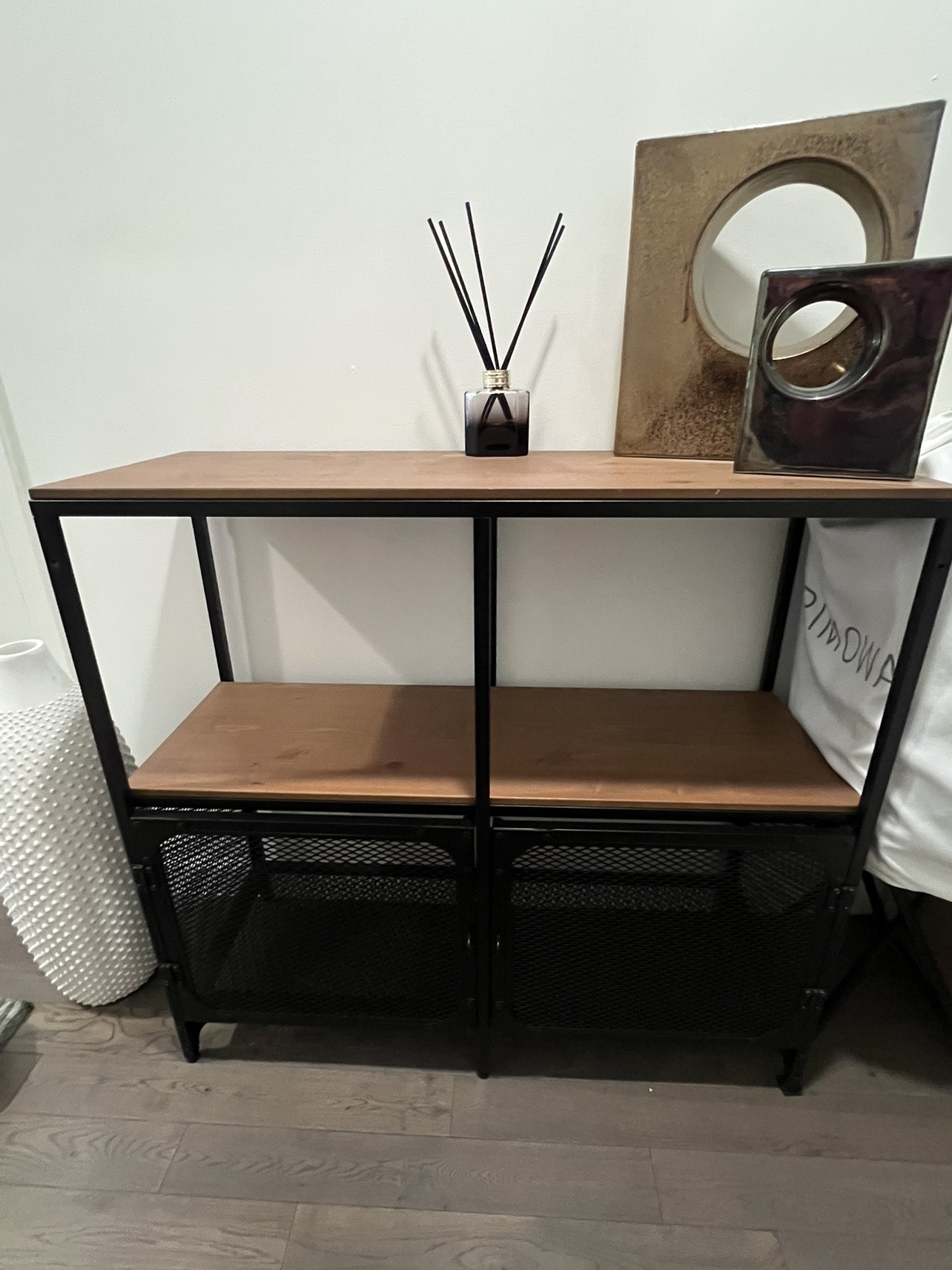 Metal Cabinet With Wood Shelves - photo 2