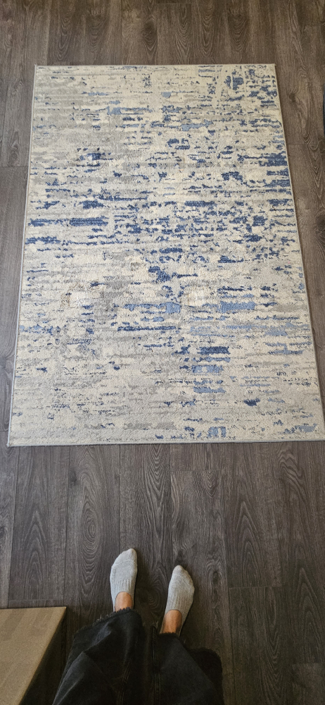 Blue and Grey Area Rug
