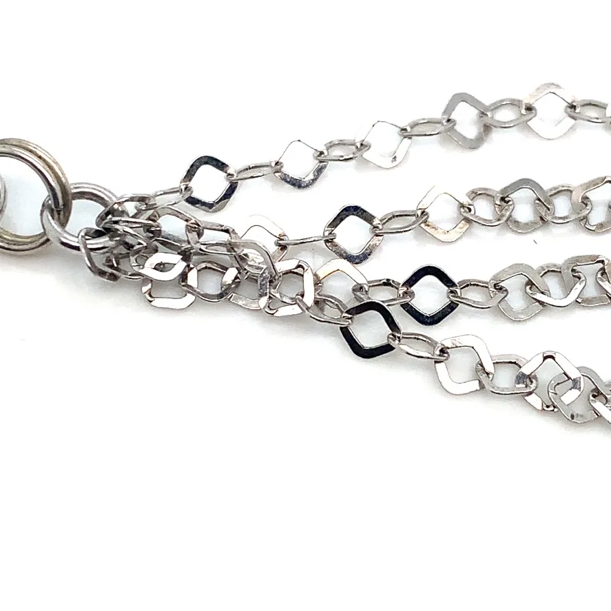 4-strand Sterling silver necklace with 9 charms image indicator(5)