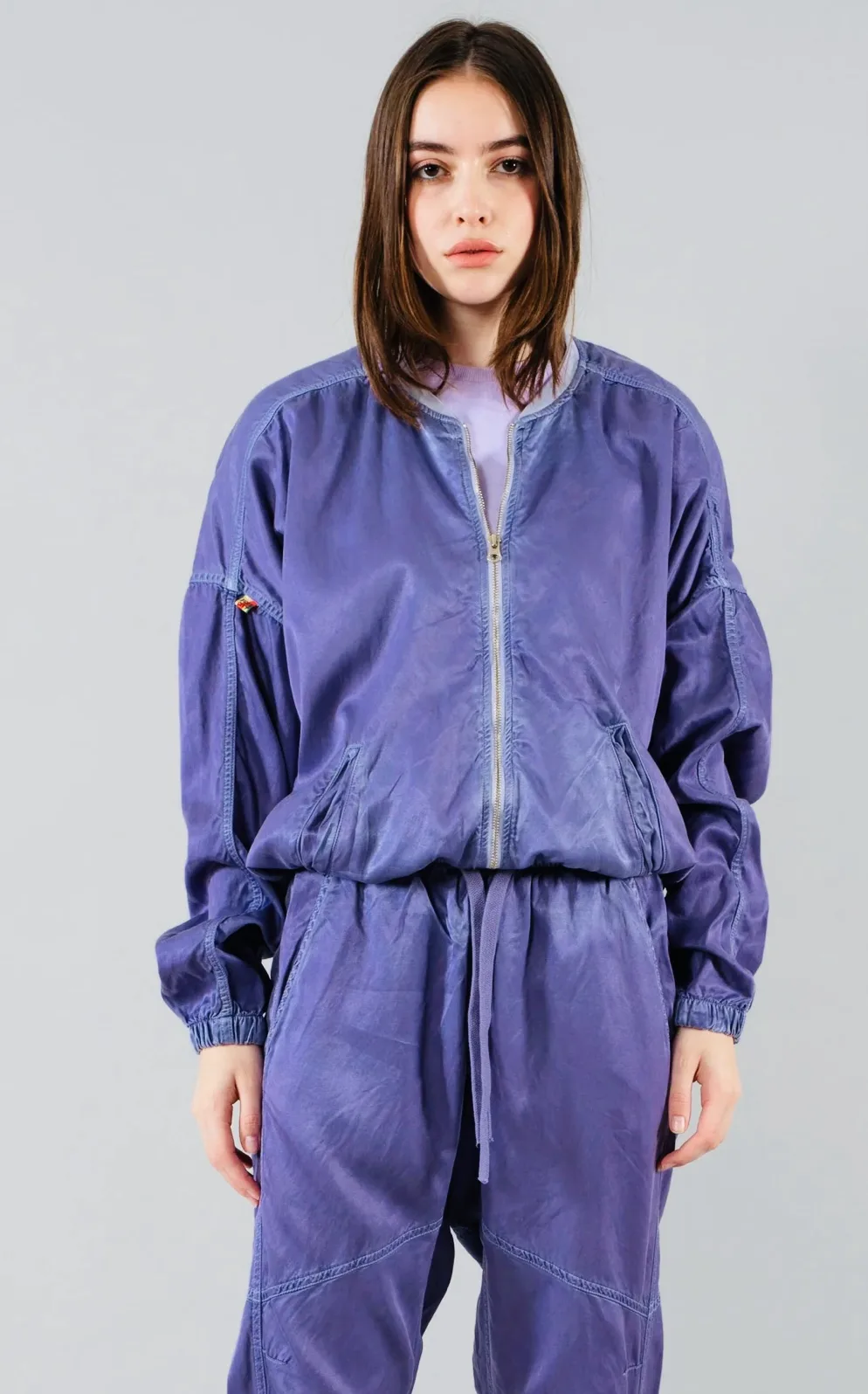 Freecity purple satin parachute pants. New with tags image indicator(4)