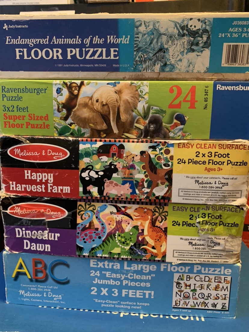 5x 24 Piece Floor puzzles 2x3 feet