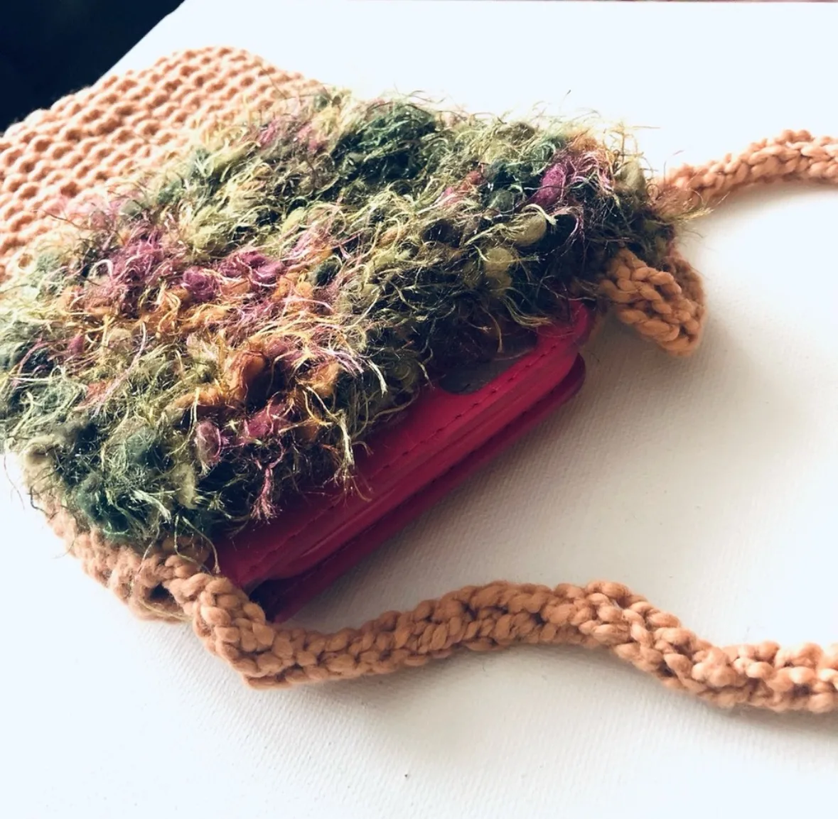 Knitted cross body Bag - handmade, new image indicator(5)