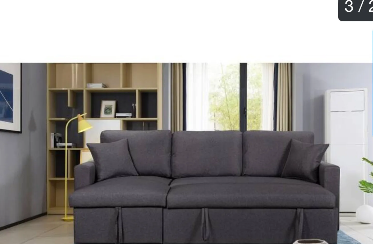 Grey Sectional Sofa Bed image indicator(7)