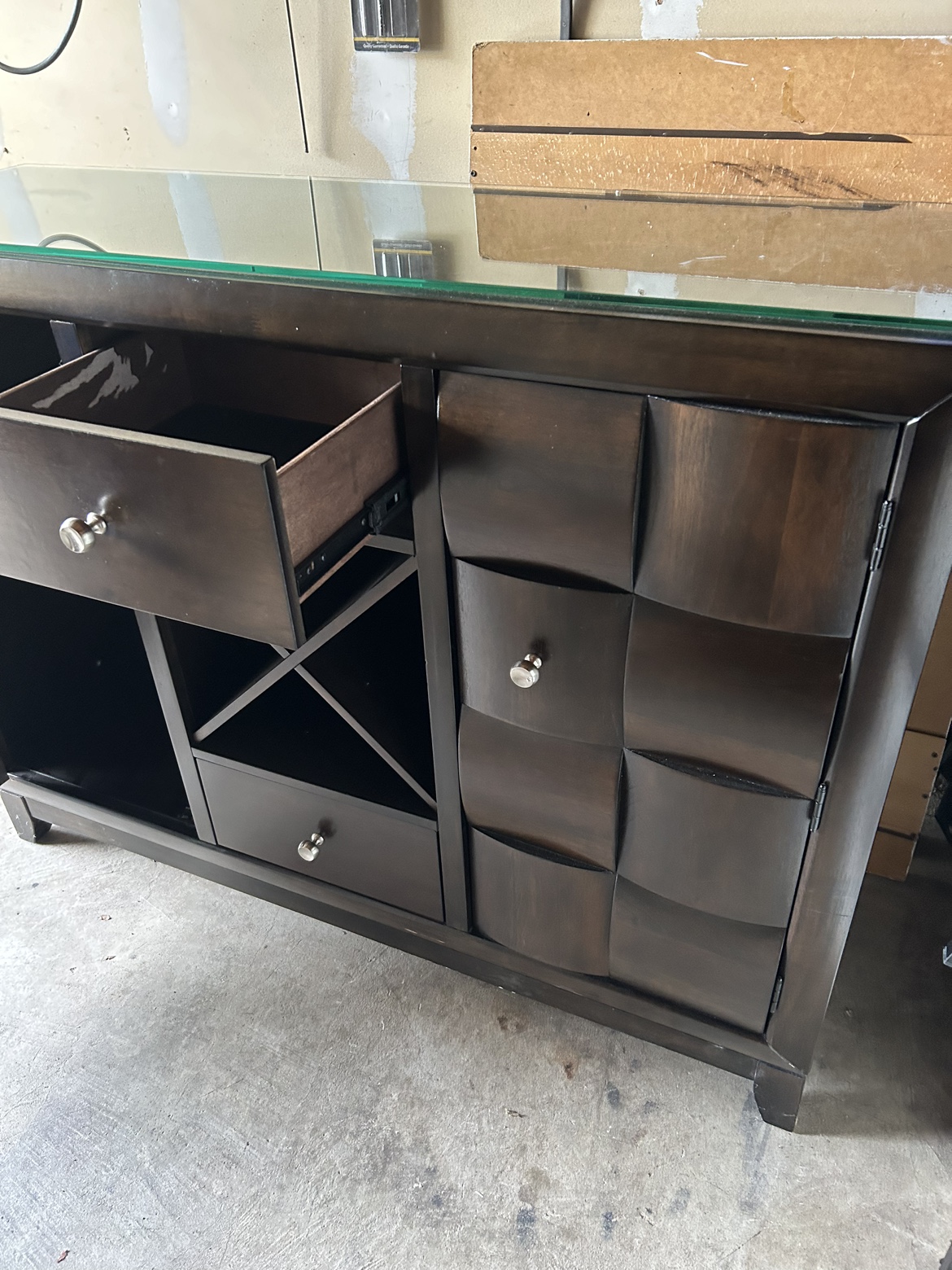 Dark Wood Buffet Table - photo 4