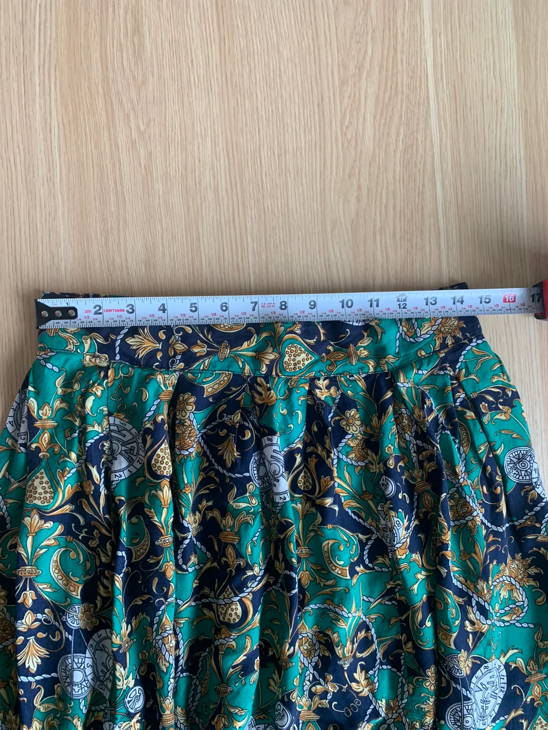 Vintage Pleated Printed Skirt image indicator(6)