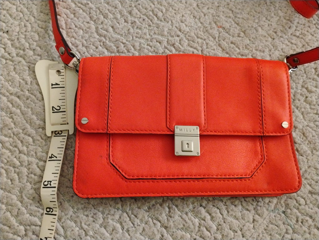 Milly Orange Leather Crossbody Bag - photo 4