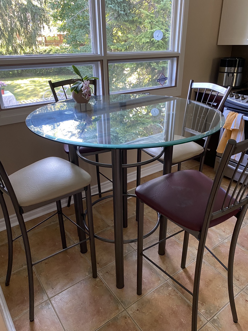 Glass Top Kitchen Table Set - photo 2