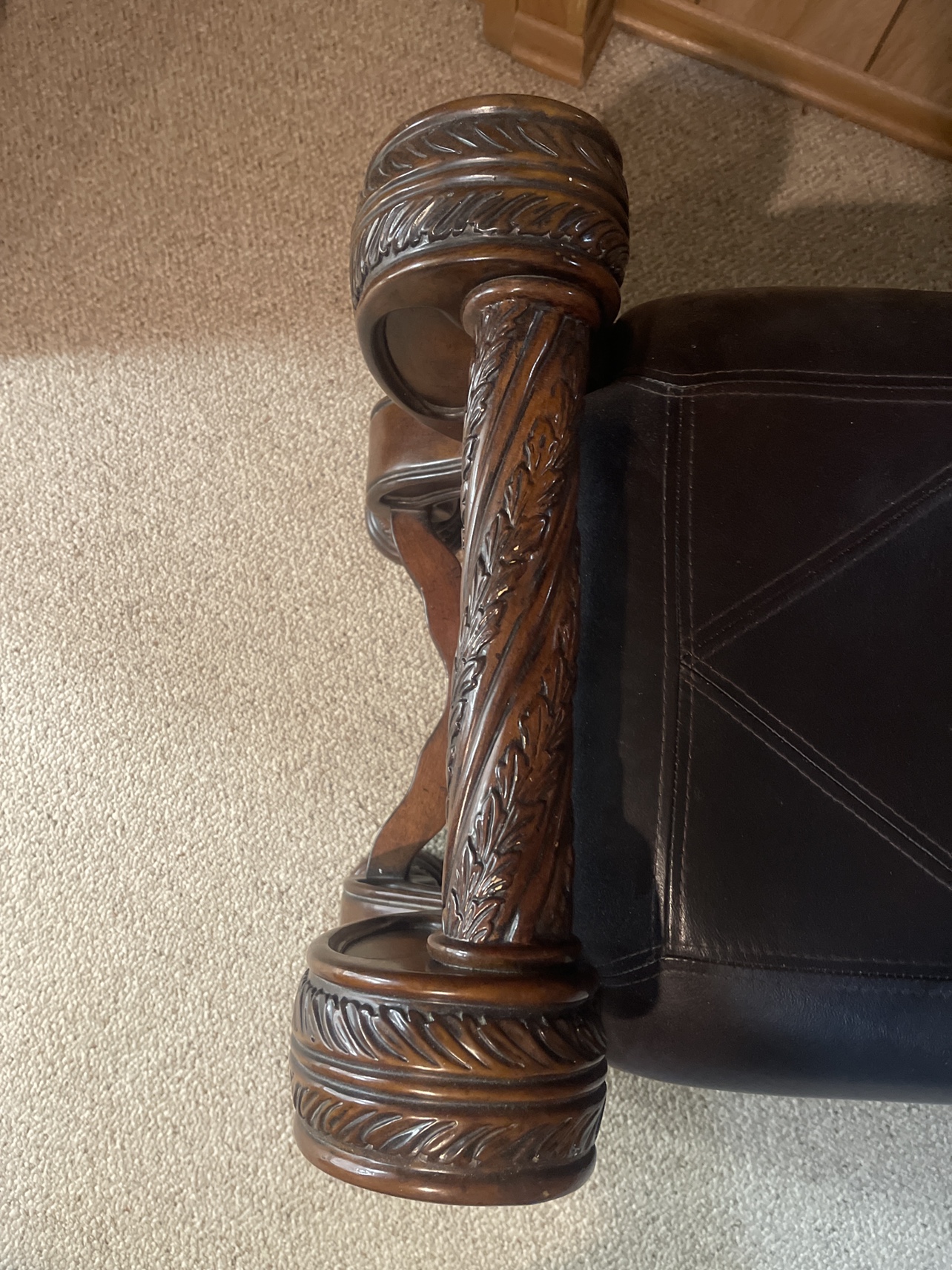 Ornate Wooden Bench - photo 2