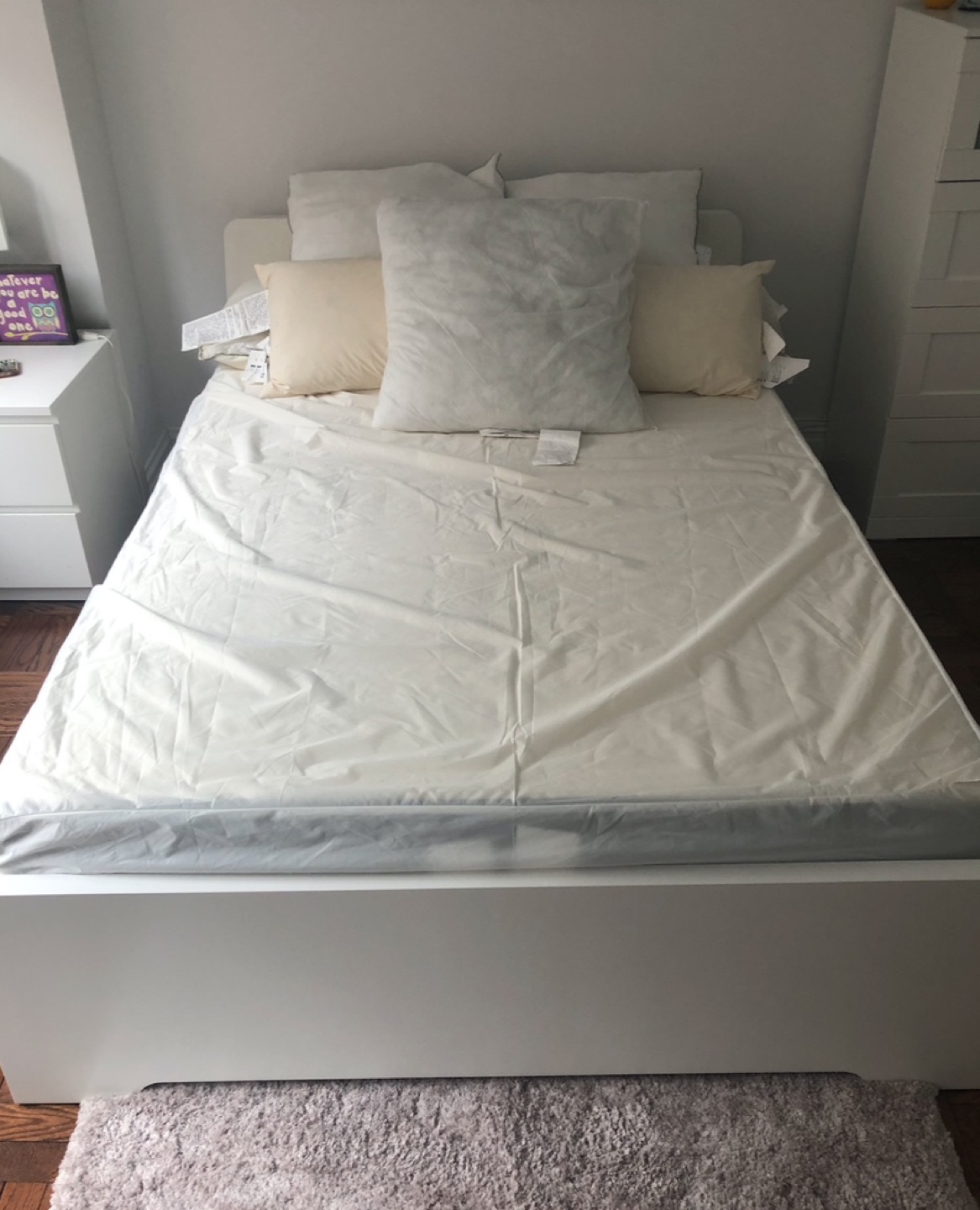 Ikea Double Bed Frame WITH ikea Mattress