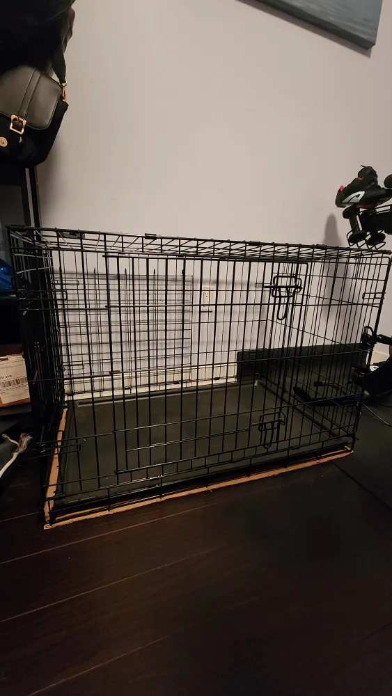 Double Door Folding Dog Crate 36" (M/L) image indicator(8)
