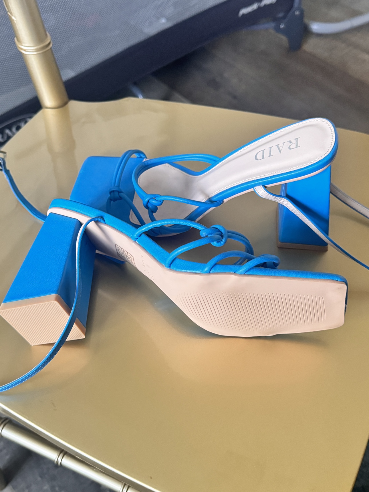 RAID Blue Heeled Sandals