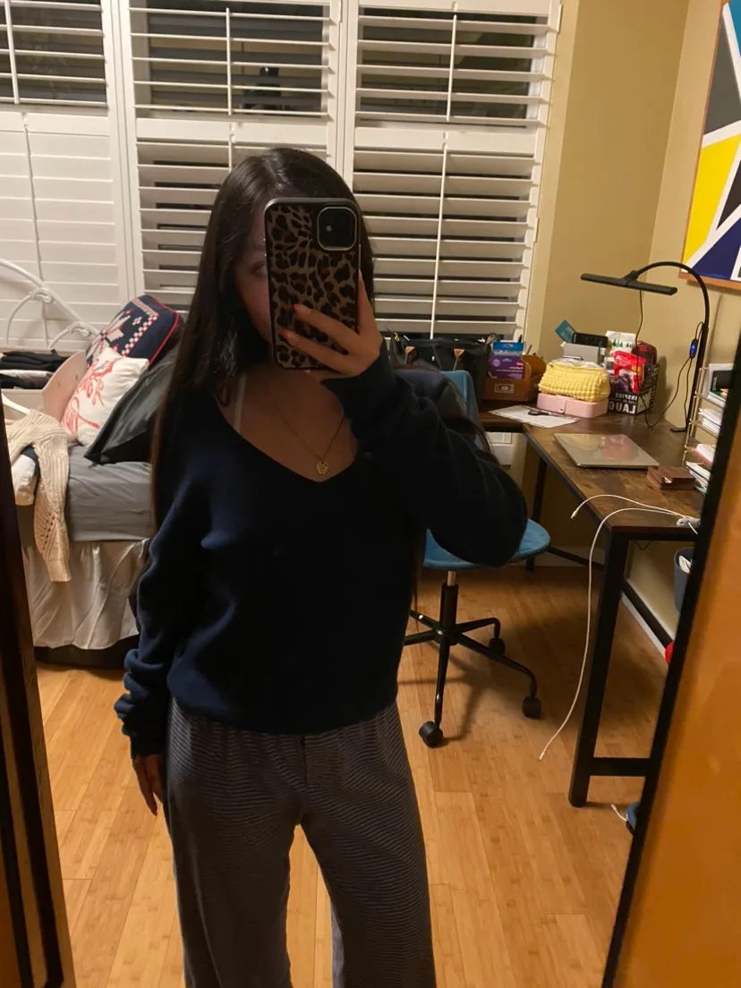 Brandy Melville Navy Blue Sweater thumbnail